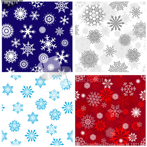 Image of seamless snowflakes background