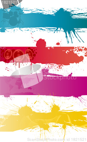 Image of grunge vector backgrounds set