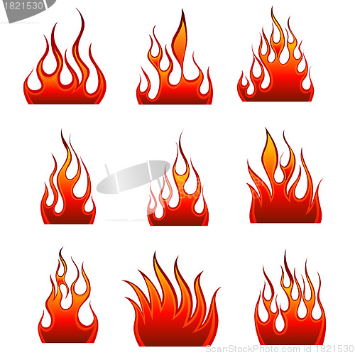 Image of fire icon set