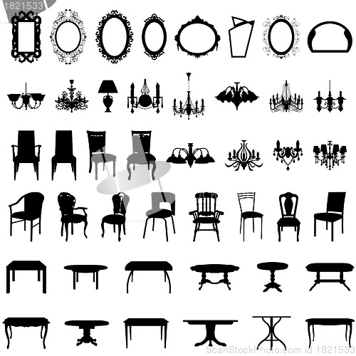 Image of furniture silhouette set