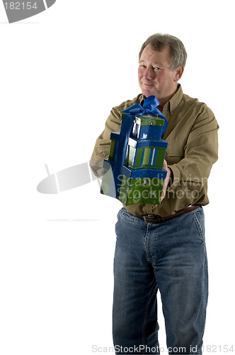 Image of man with presents gifts