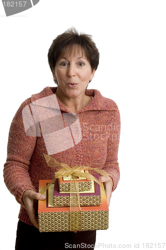 Image of woman with gifts