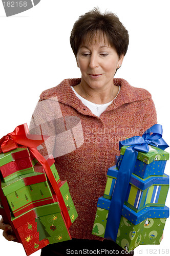 Image of woman with gifts