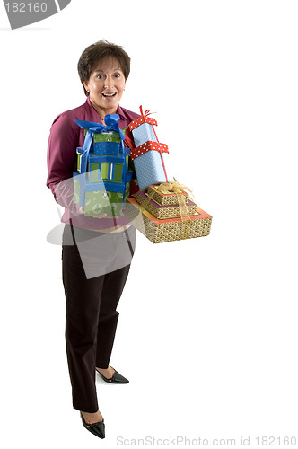 Image of woman with gifts