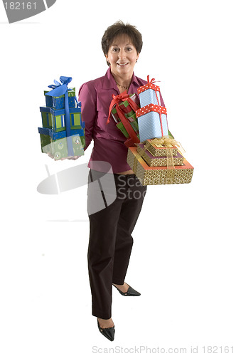 Image of woman with gifts