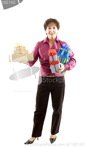 Image of woman with gifts