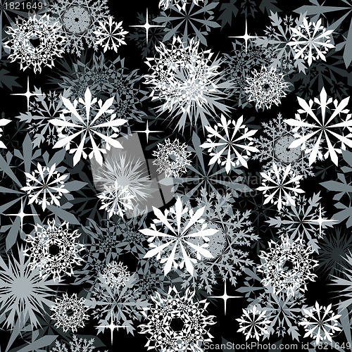 Image of seamless snowflakes background