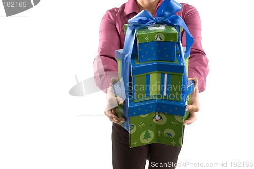 Image of woman with gifts