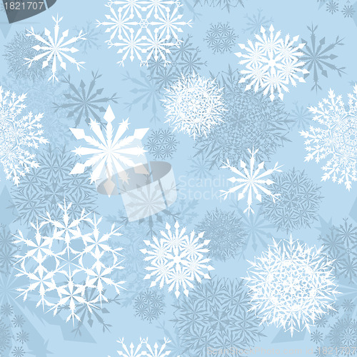 Image of seamless snowflakes background