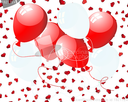 Image of balloons on hearts