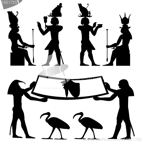 Image of egyptian hieroglyphs and fresco