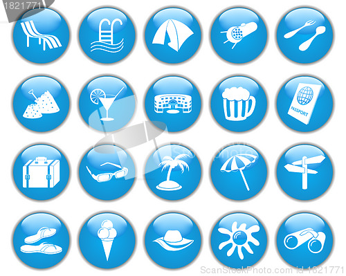 Image of travel icons set