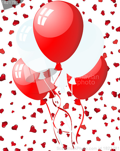 Image of balloons on hearts