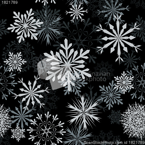 Image of seamless snowflakes background