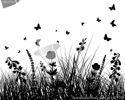 Image of meadow silhouettes