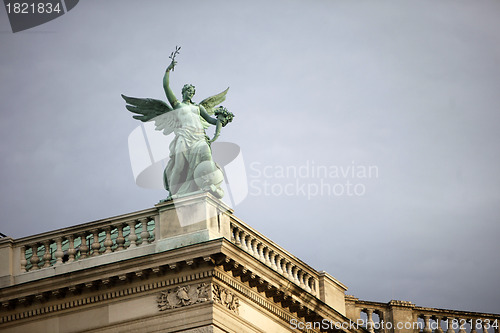 Image of Architectural artistic decorations. Detail of Hofburg palace in Vienna