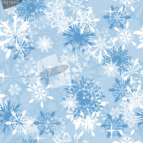 Image of seamless snowflakes background