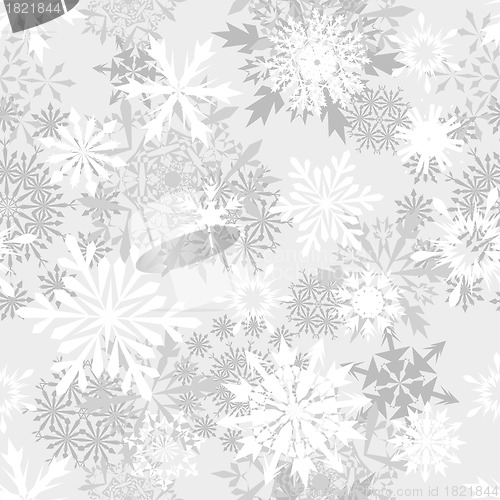 Image of seamless snowflakes background