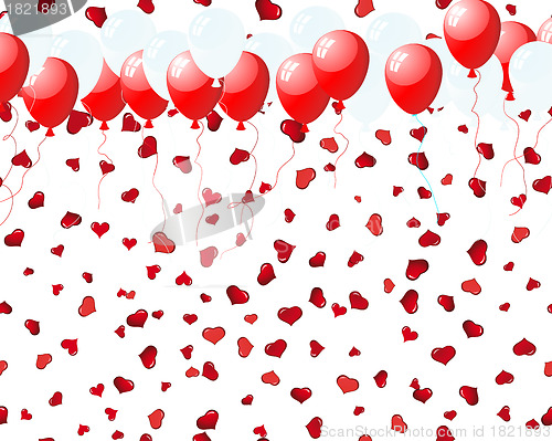 Image of balloons on hearts