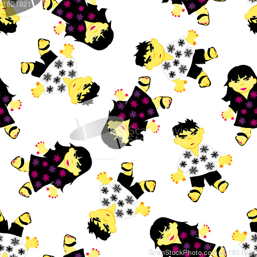 Image of greeting seamless pattern