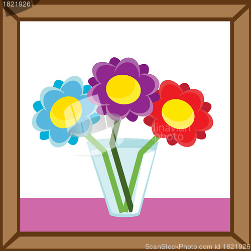 Image of vase and flowers