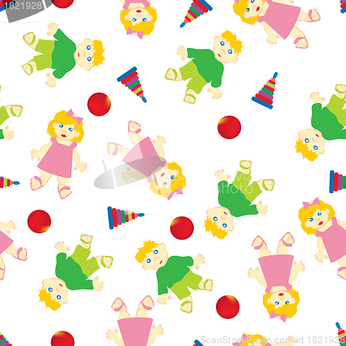 Image of greeting seamless pattern