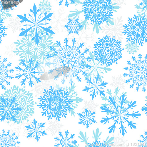 Image of seamless snowflakes background