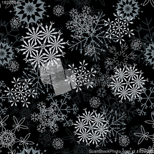 Image of seamless snowflakes background