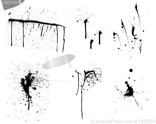 Image of grunge vector background set