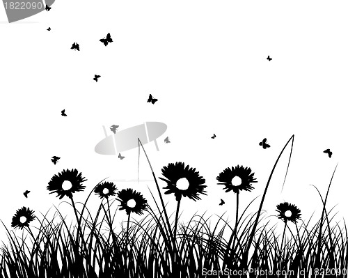 Image of meadow silhouettes