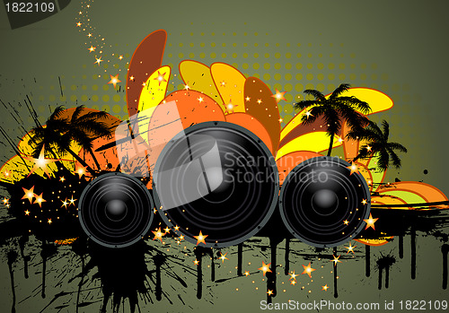 Image of Musical grunge background