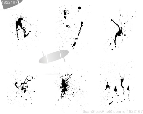 Image of grunge vector background set