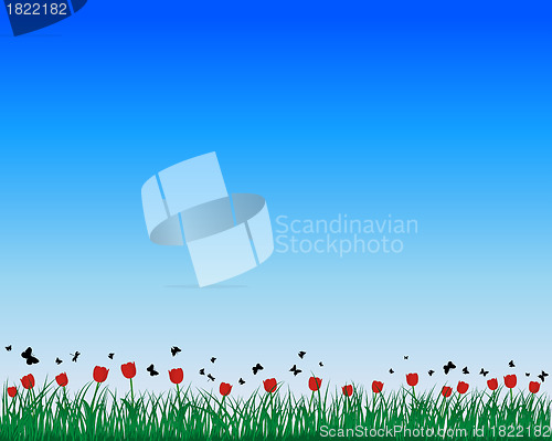 Image of meadow silhouettes