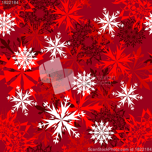 Image of seamless snowflakes background