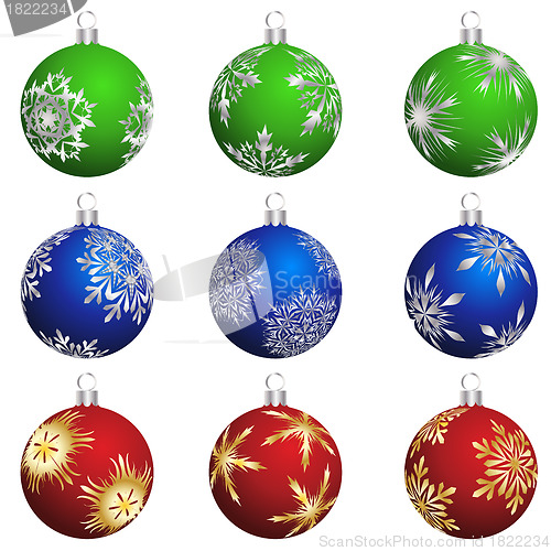 Image of christmas ball set