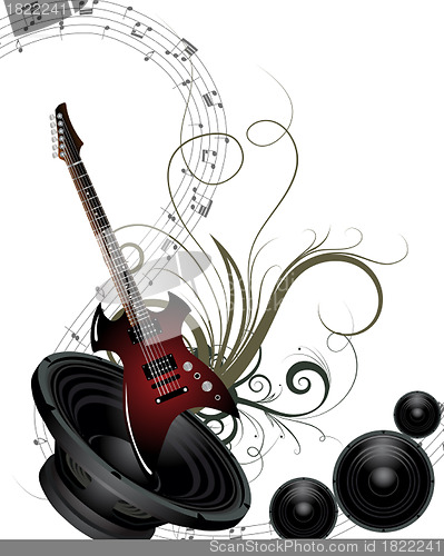 Image of Musical grunge background