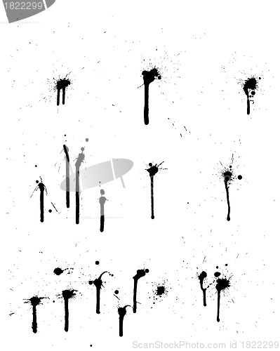 Image of grunge vector background set