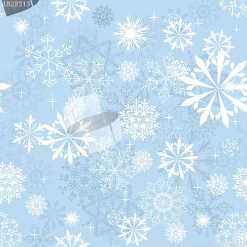 Image of seamless snowflakes background