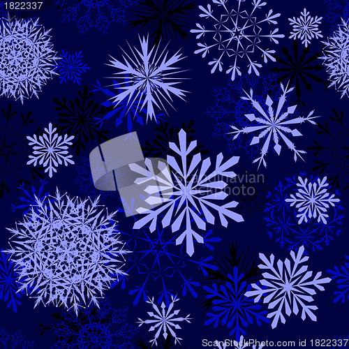 Image of seamless snowflakes background