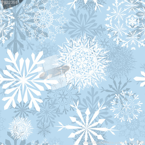 Image of seamless snowflakes background