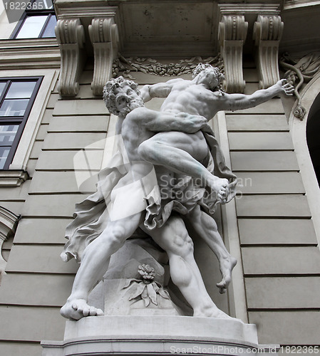 Image of Hercules fighting Antaeus