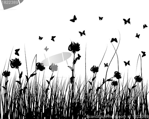 Image of meadow silhouettes