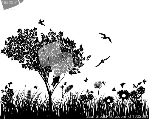 Image of meadow silhouettes