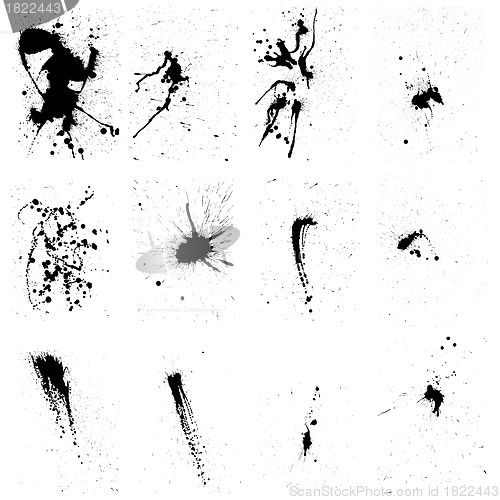 Image of grunge vector background set 