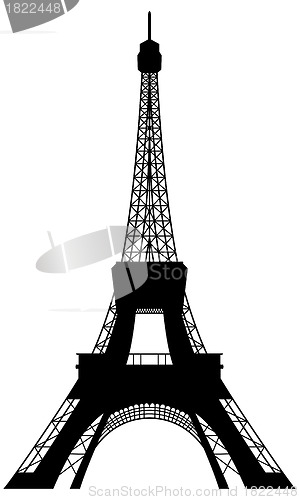 Image of Eiffel tower silhouette