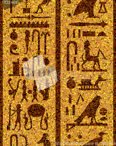Image of egyptian seamless hieroglyphs