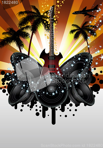 Image of Musical grunge background