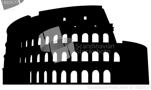 Image of Roman coliseum silhouette