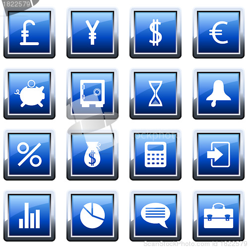 Image of financial icon set