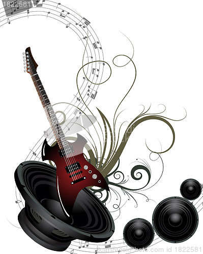 Image of Musical grunge background